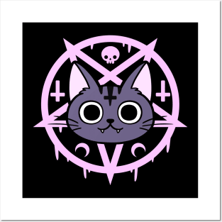 Black Meowgic | Nikury Posters and Art